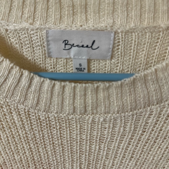 Bicaal Cream Sweater with Colorful Stripes - Picture 3 of 5